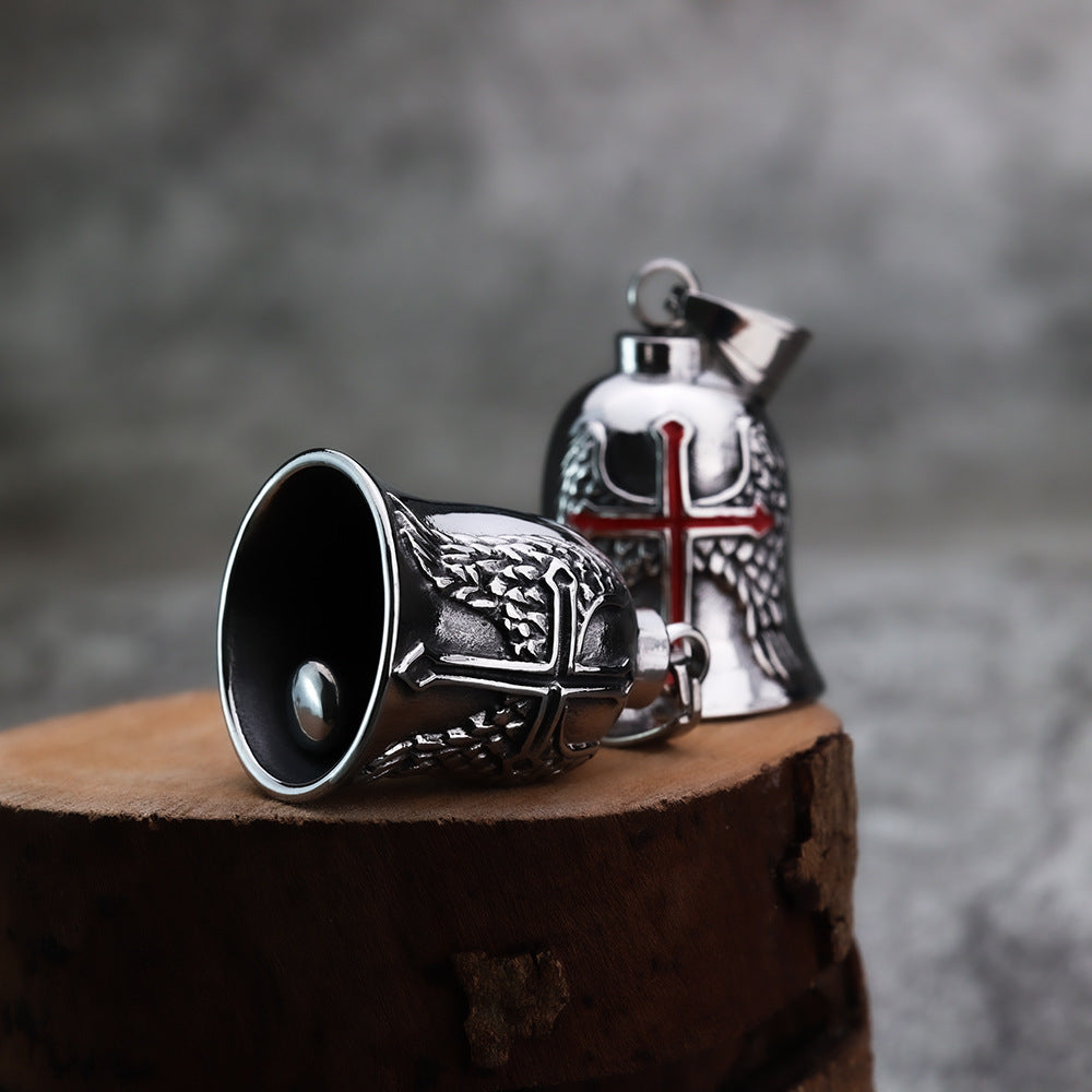 Biker Viking Feather Stainless Steel Pendant Necklace