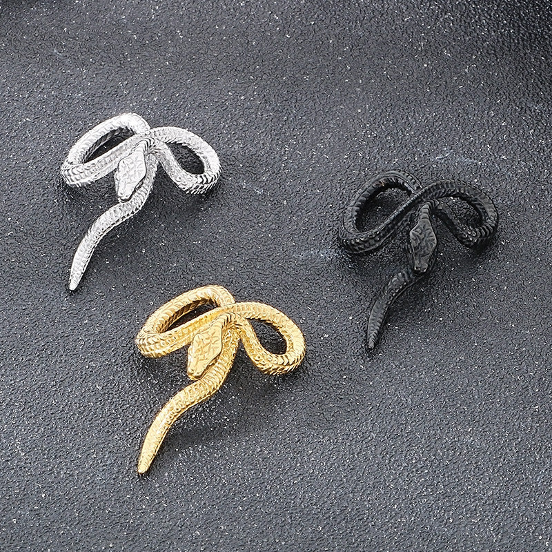 Planderful Snake Pendant for Men Titanium Steel Punk Style