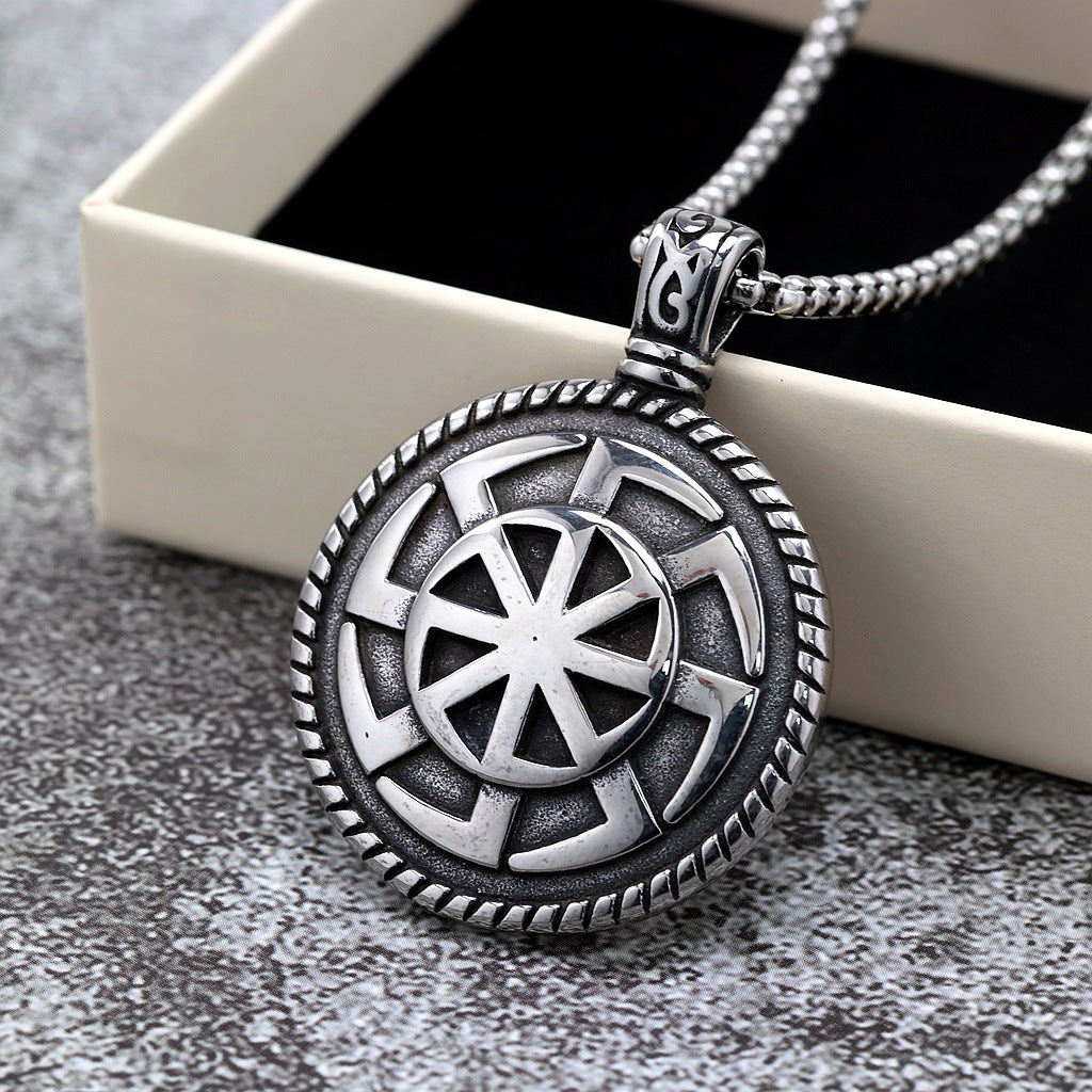 Vintage Stainless Steel Men's Pendant Necklace