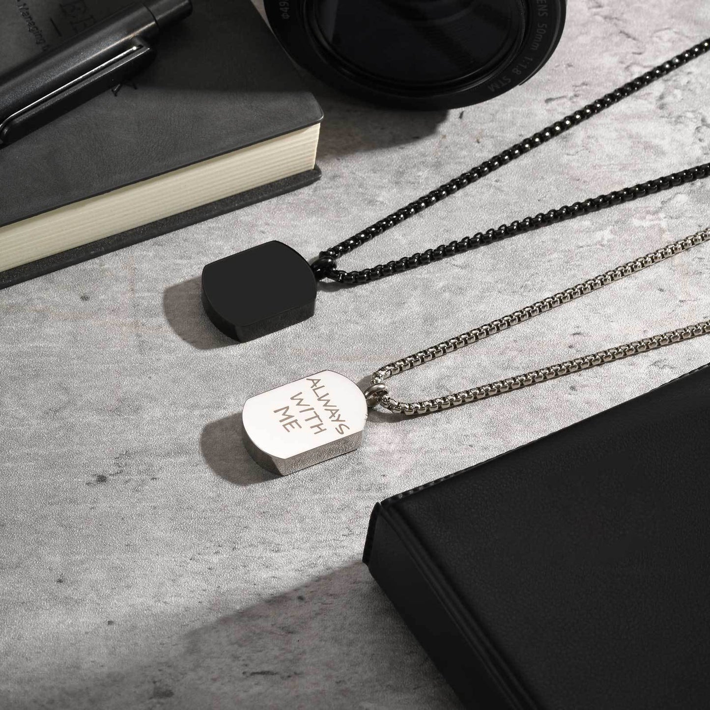 Planderful Elegant Titanium Steel Urn Necklace For Men