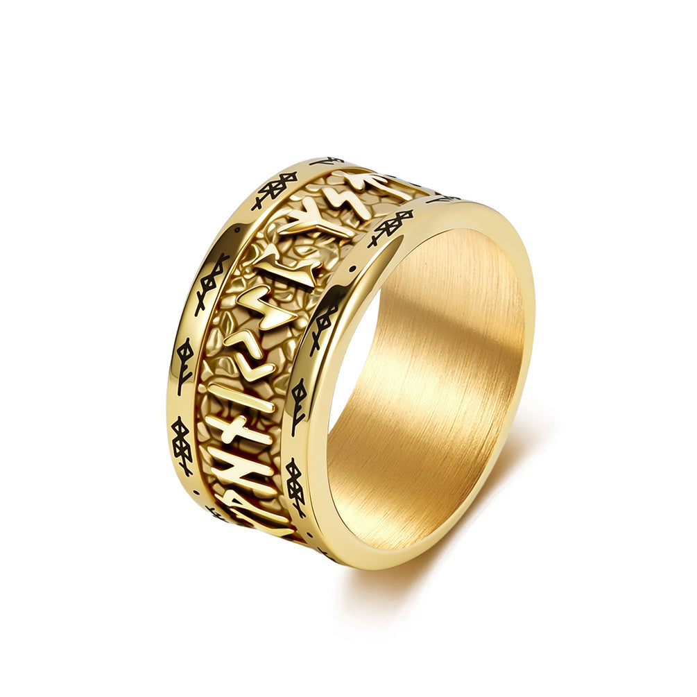 Stainless Steel Viking Rune Vintage Ring
