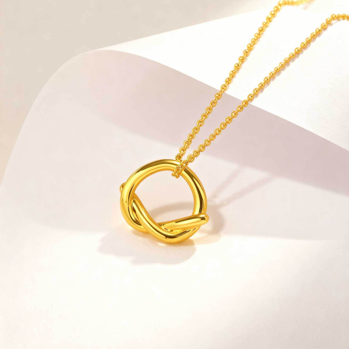 Geometric Braided Minimalist Copper Pendant