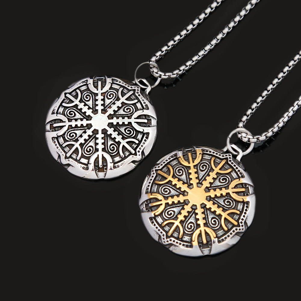 Retro Helios Titanium Steel Necklace for Men Stylish Hip Hop