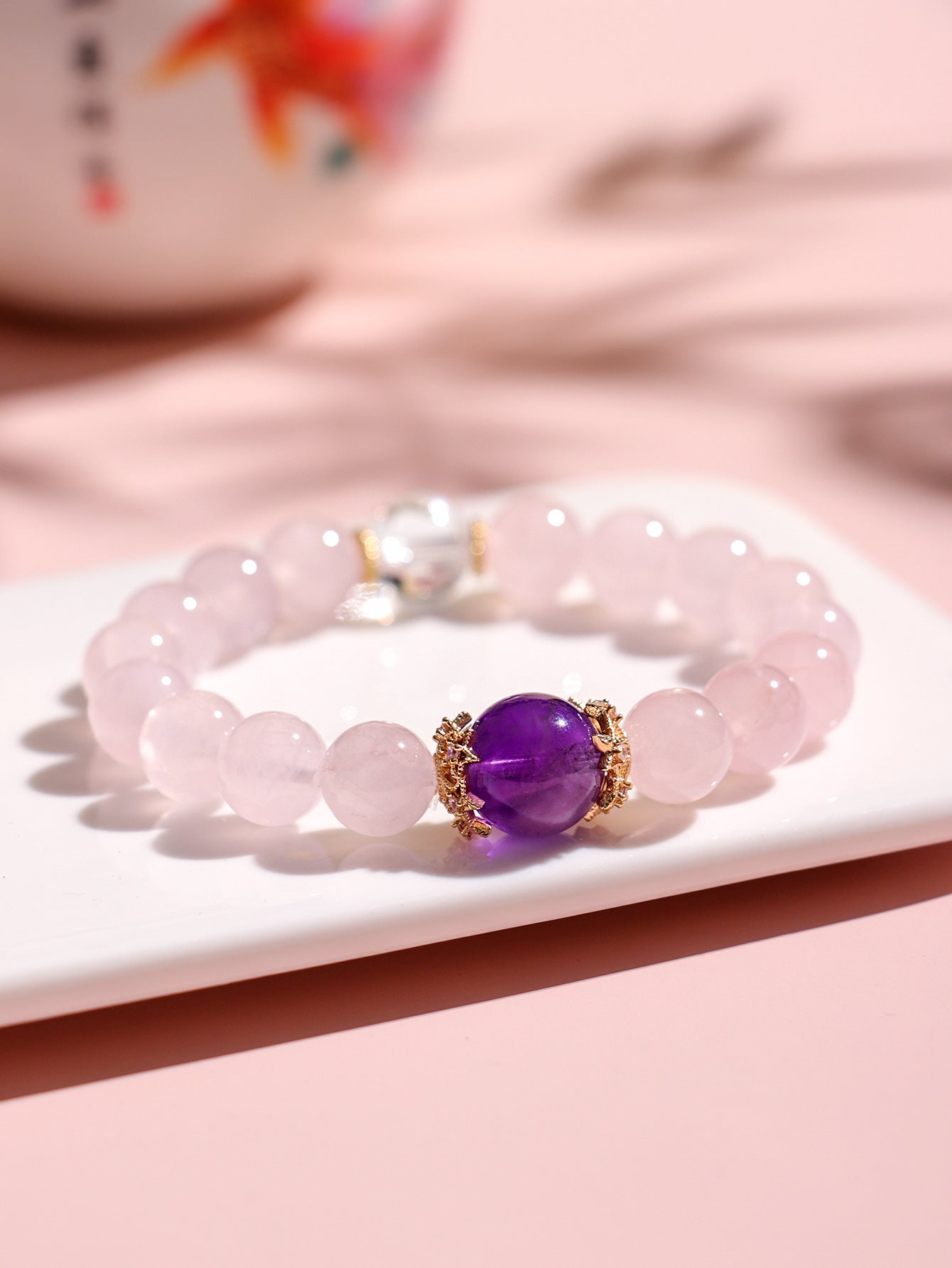 Planderful Fortune's Favor Bracelet – Sweet and Cute Amethyst Strawberry Crystal Design