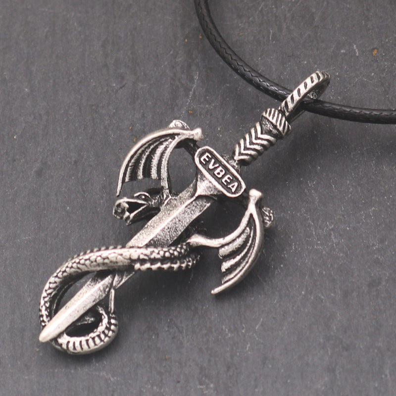 Planderful Dragon Sword Necklace For Men And Women Custom