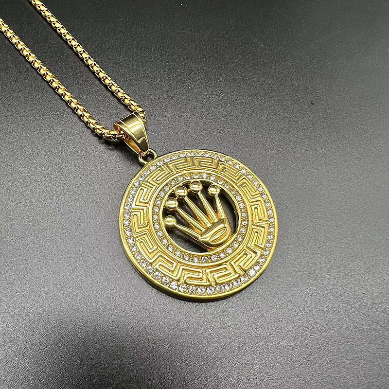 Zircon Necklace – Statement Crown Pendant