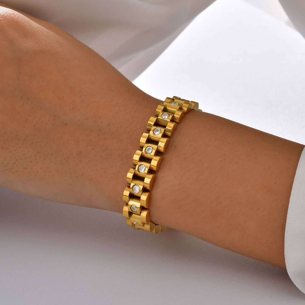 Zircon Stainless Steel Bracelet