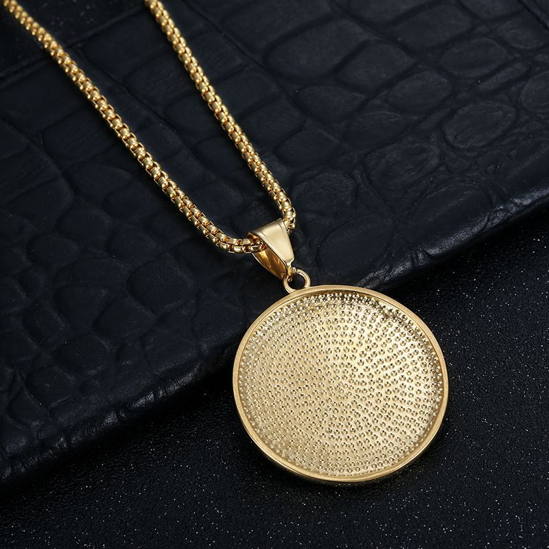 Planderful Everyday Genie Premium Hip Hop Eye Of God Pendant Necklace Stainless Steel Gold Plated
