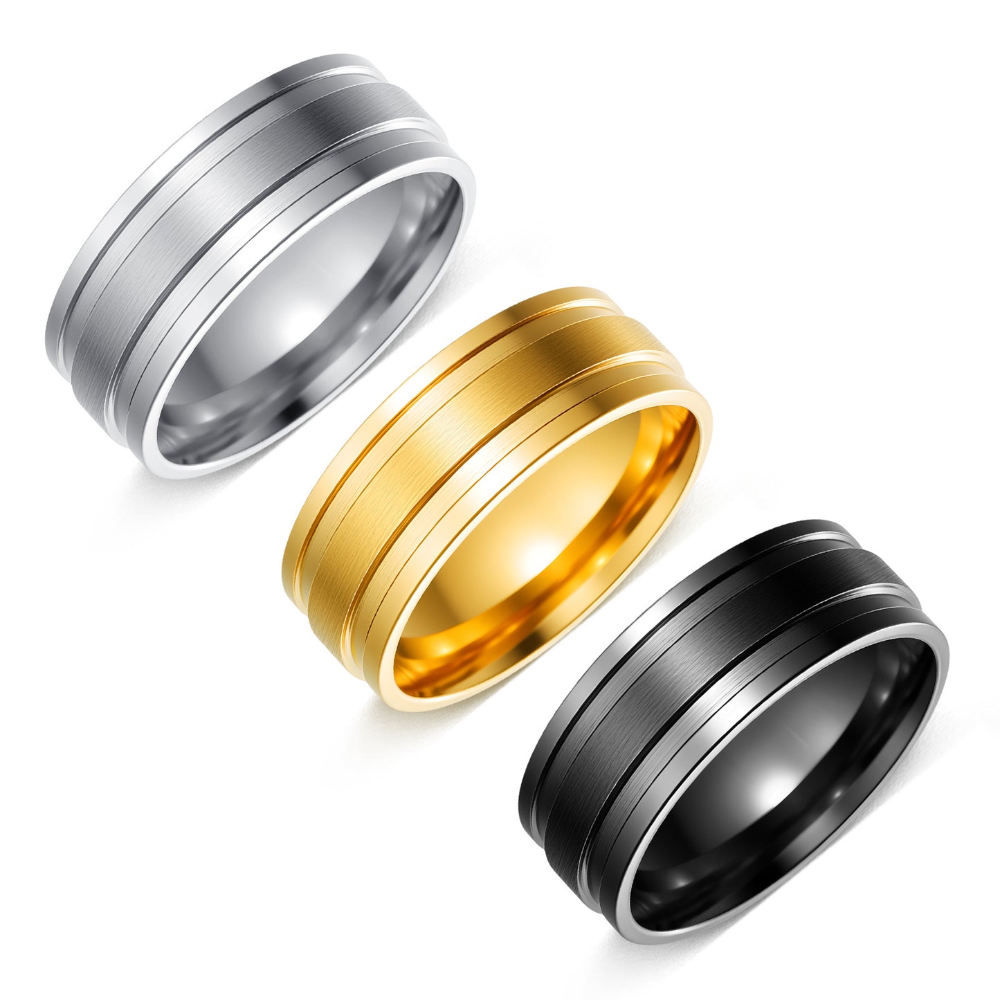 Planderful Titanium Steel Ring For Men Unisex Simple Design Durable Everyday Wear Protection Statement