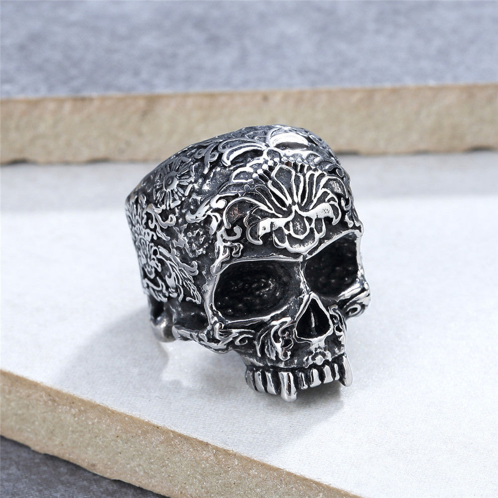 Rock Band Skull Titanium Steel Ring