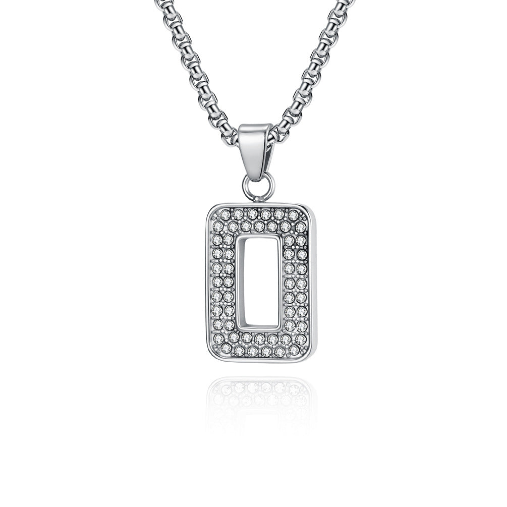 Stainless Steel Number Pendants — Chain Optional