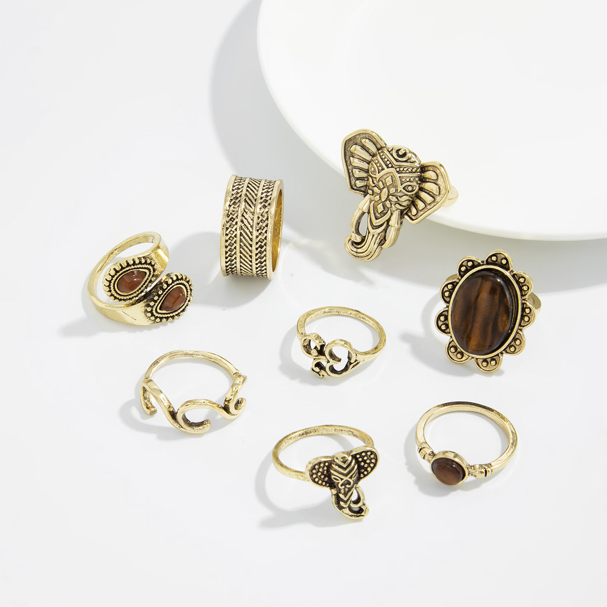 Medieval Ring With Retro Geometric Design For Bold Statement Fashion Lovers By Planderful Vienna Verve