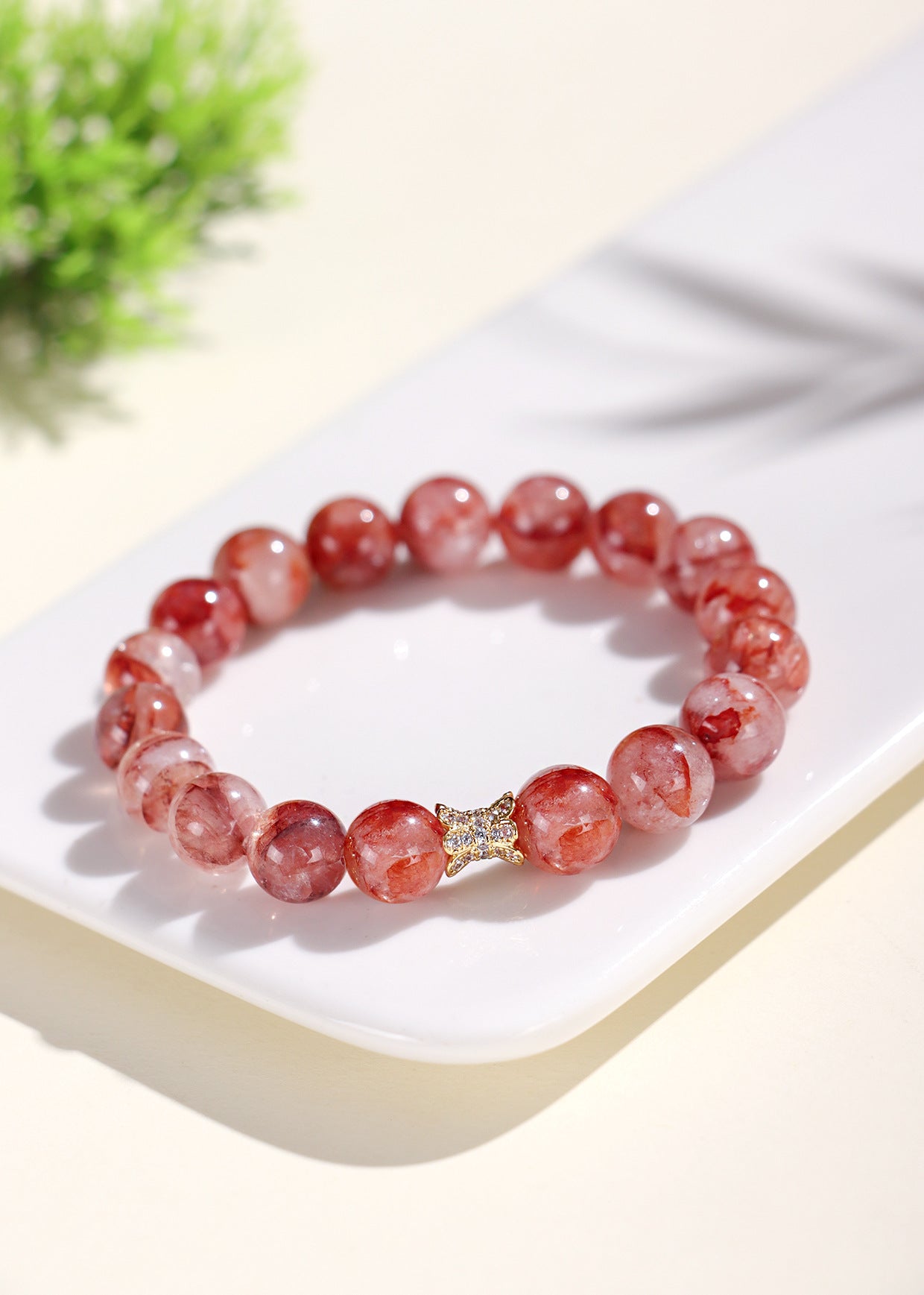 Planderful Fortune's Favor Bracelet – Elegant Red Beaded Design for Stylish Gifting