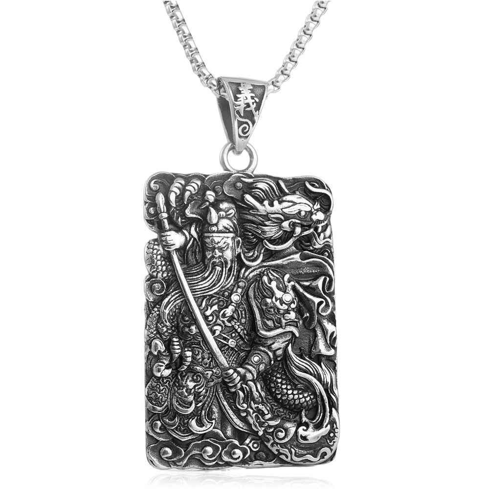 European And American Stainless Steel Guan Gong Pendant