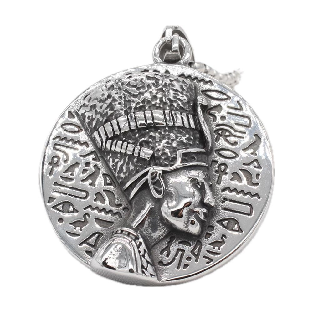 Planderful Everyday Genie – European and American Personalized Retro Egyptian Pharaoh Men's Titanium Steel Pendant
