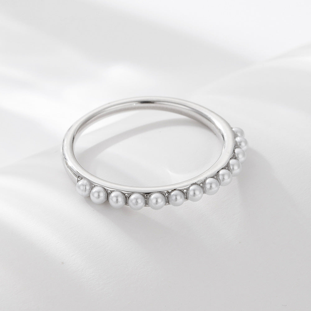 S925 Sterling Silver Japanese Pearl Ring