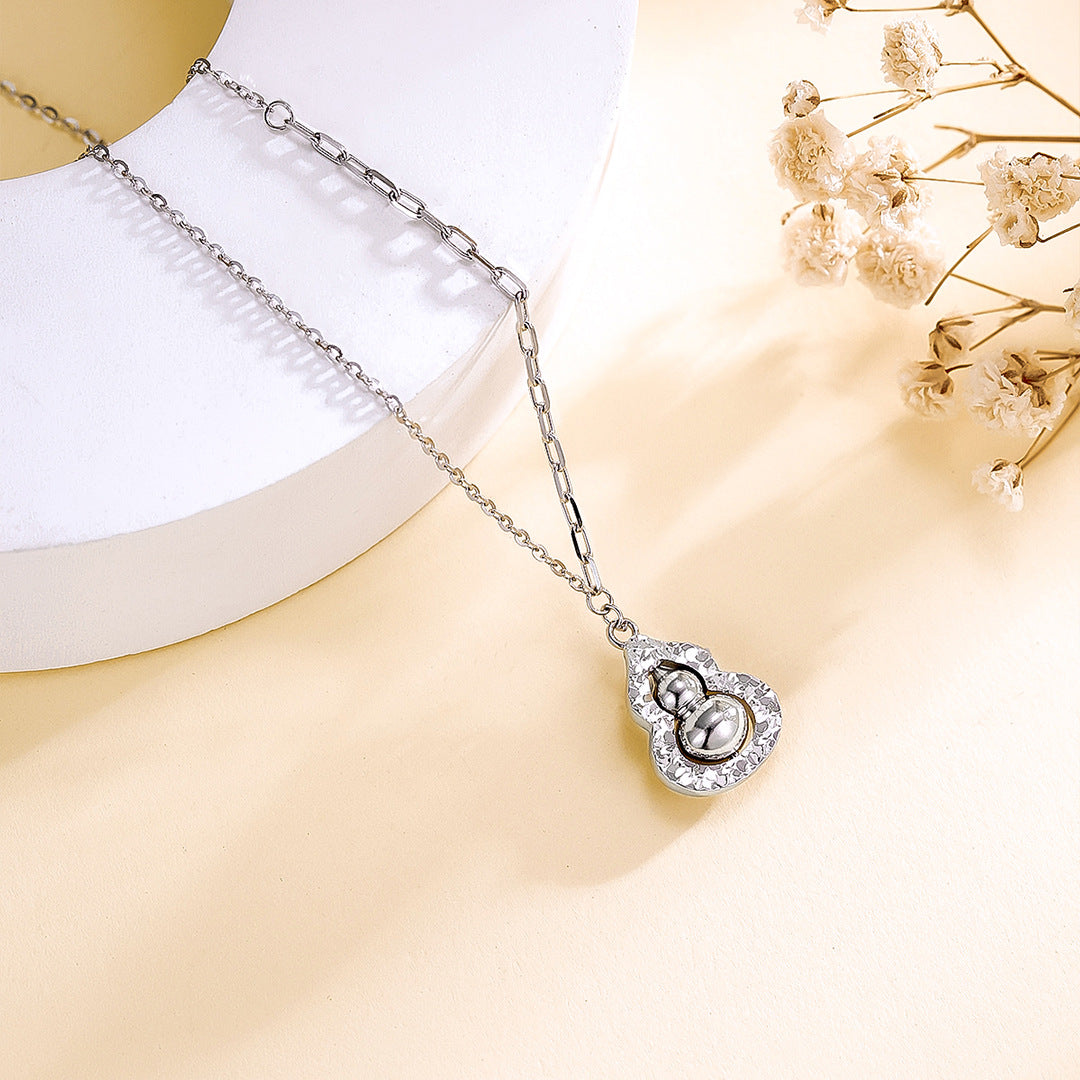 Fulu Crushed Ice Ice Necklace Women's S925 Silver Clavicle Chain