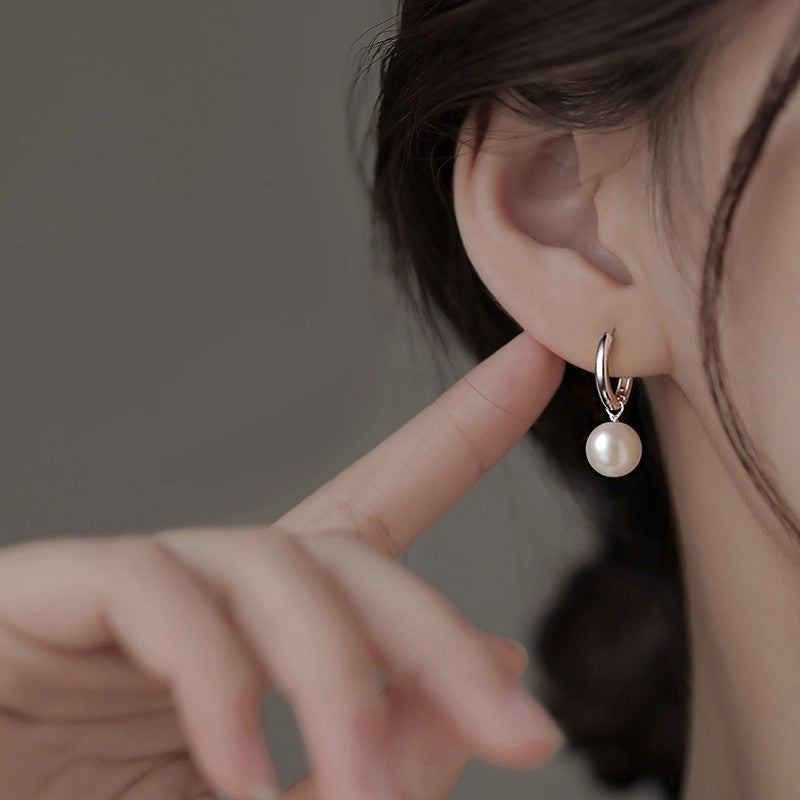 Planderful 925 Sterling Silver Pearl Stud Earrings Everyday Genie For Women Luxury Gift