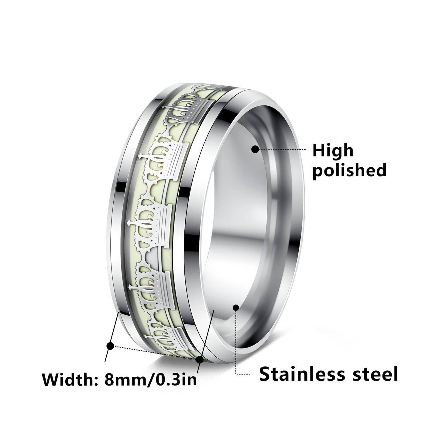 Planderful Stainless Steel Ring For Men And Women Durable Everyday Wear Unisex Retro European American Style