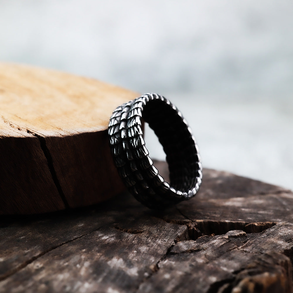 European And American Style Dragon Pattern Men's Ring