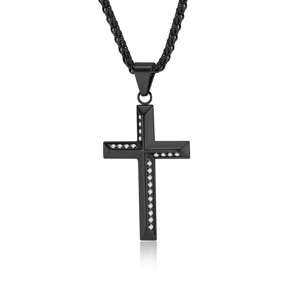 Zircon Necklace – Elegant Cross Pendant Everyday