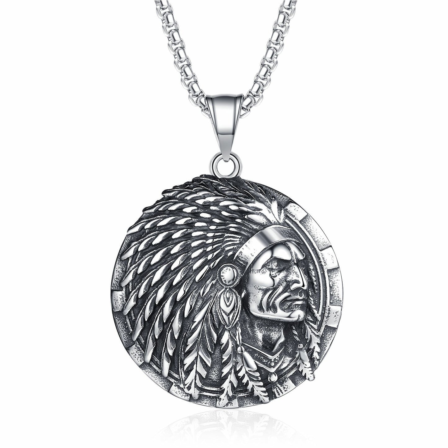 Stainless Steel Necklace - Statement Hip-Hop Pendant For Men