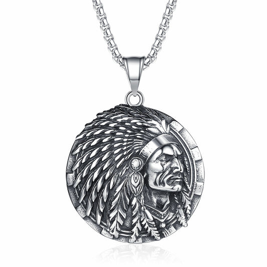 Stainless Steel Necklace - Statement Hip-Hop Pendant For Men