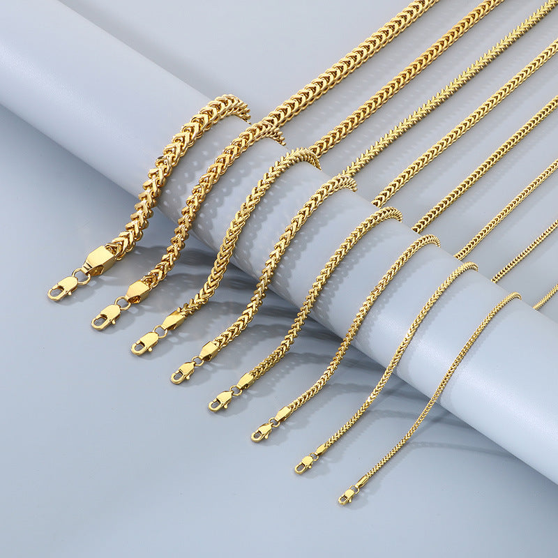 Planderful Keel Chain Necklace Unisex Gold Plated Bold