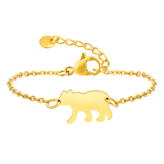 Cute – Children's Bracelet – Stainless Steel Bear Gold