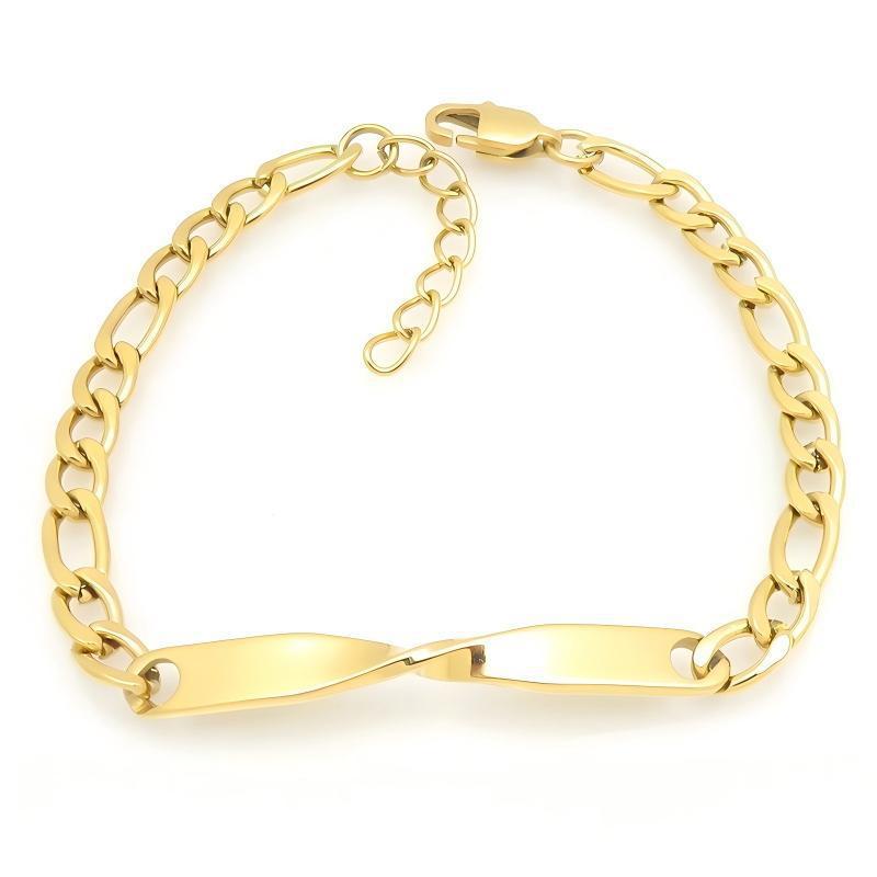 Cold Style Adjustable Extension Chain Bracelet Mobius Twist Long Curved Bar Nk Chain