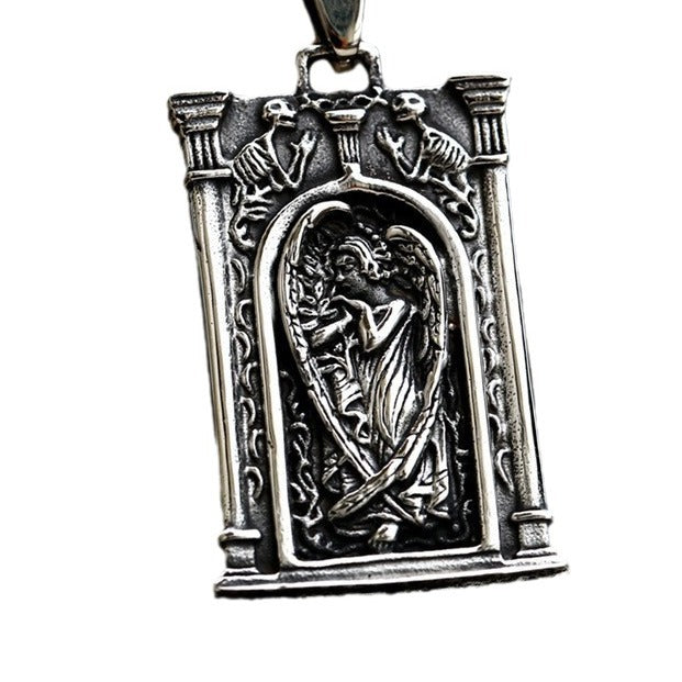 Retro-Inspired Stainless Steel Titan Madonna Pendant for Men and Women - Wholesale Collection