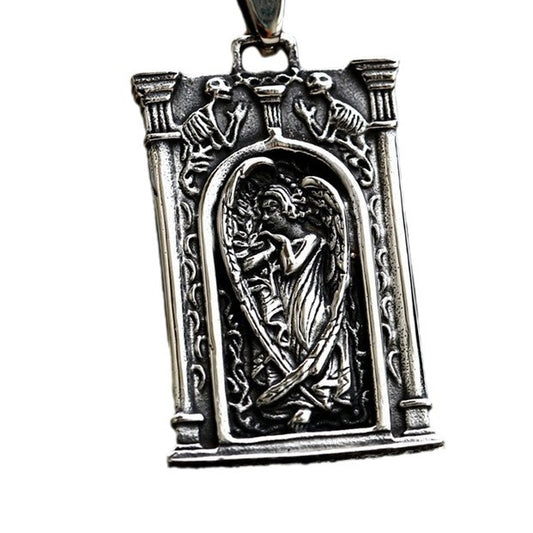 Retro-Inspired Stainless Steel Titan Madonna Pendant for Men and Women - Wholesale Collection