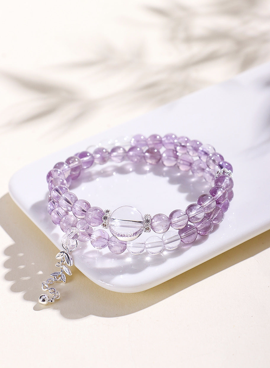Planderful Fortune's Favor Bracelet – Elegant Amethyst and Crystal Design
