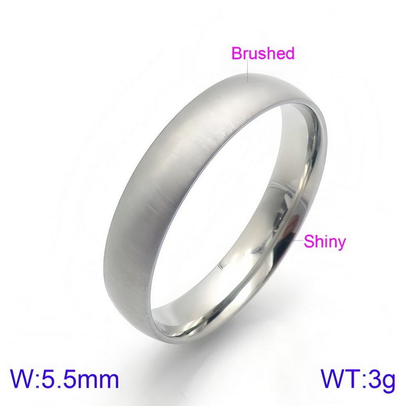 Inner Ring Polished Outer Arc Brushed Ring Multi-Specification Plain Ring Loach Back Ring