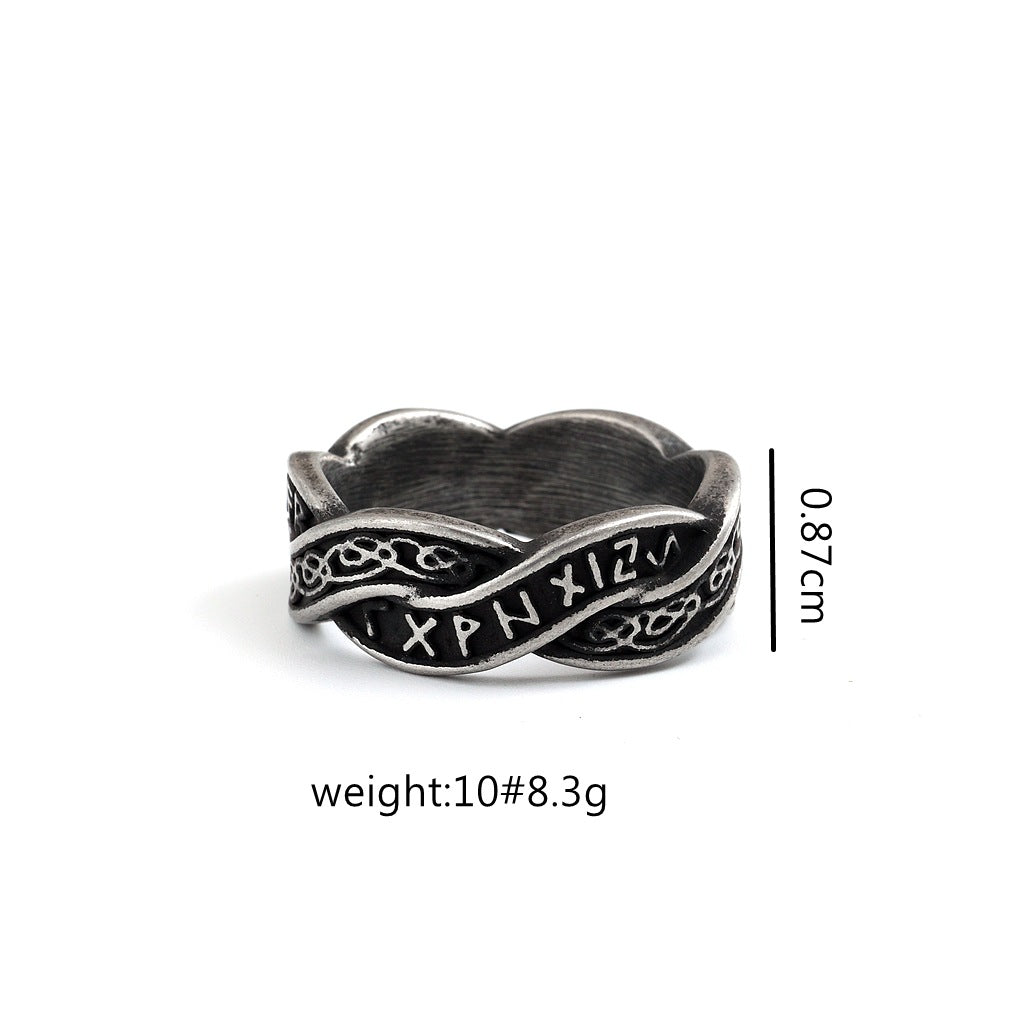 Vintage Viking Stainless Steel Men's Ring