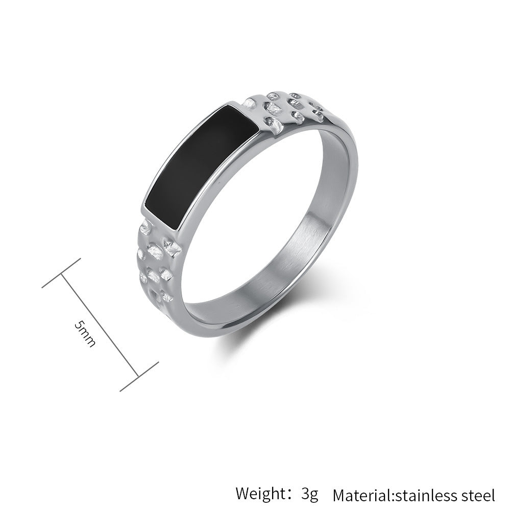Planderful Everyday Genie Niche Ring Mens Luxury Steel Band Exquisite Cold Style Gender Free Jewelry