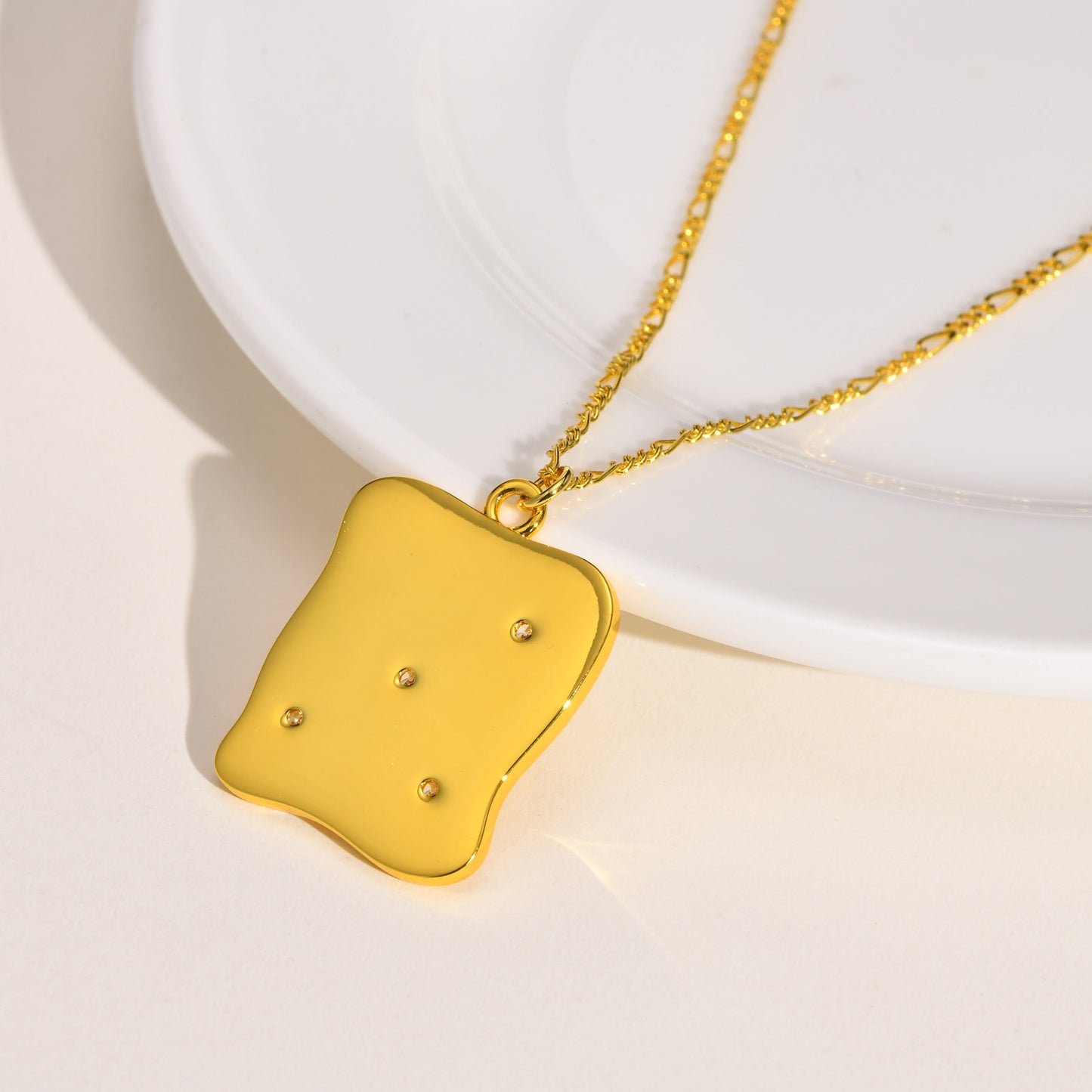 Copper Necklace Star And Moon Geometric Gold Jewelry Wholesale