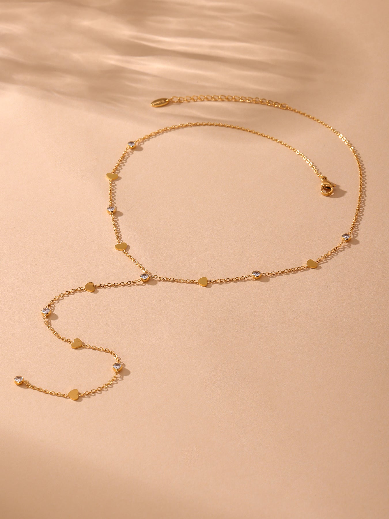 Planderful Little Love Zircon Y Tassel Necklace For Women