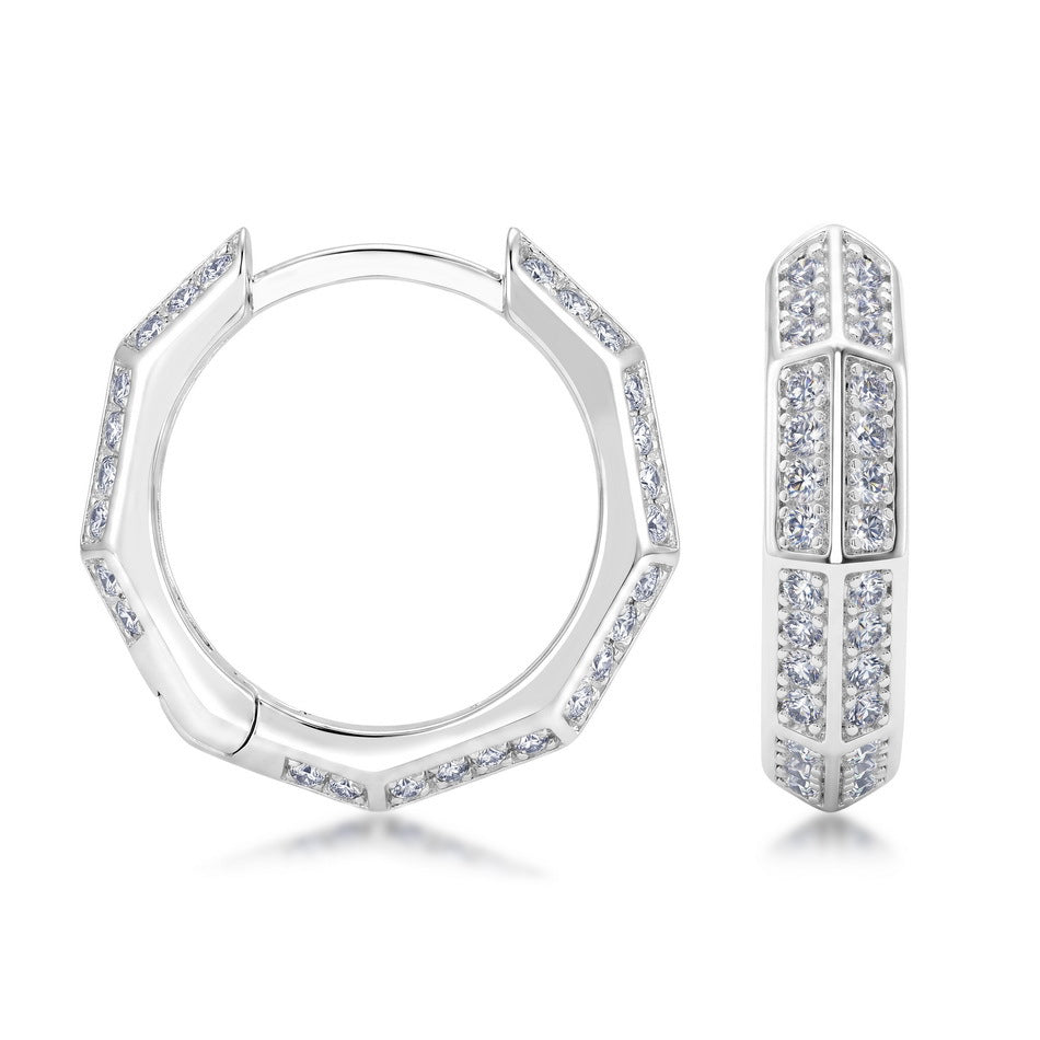 S925 Sterling Silver Moissanite Minimalist Stud Earrings