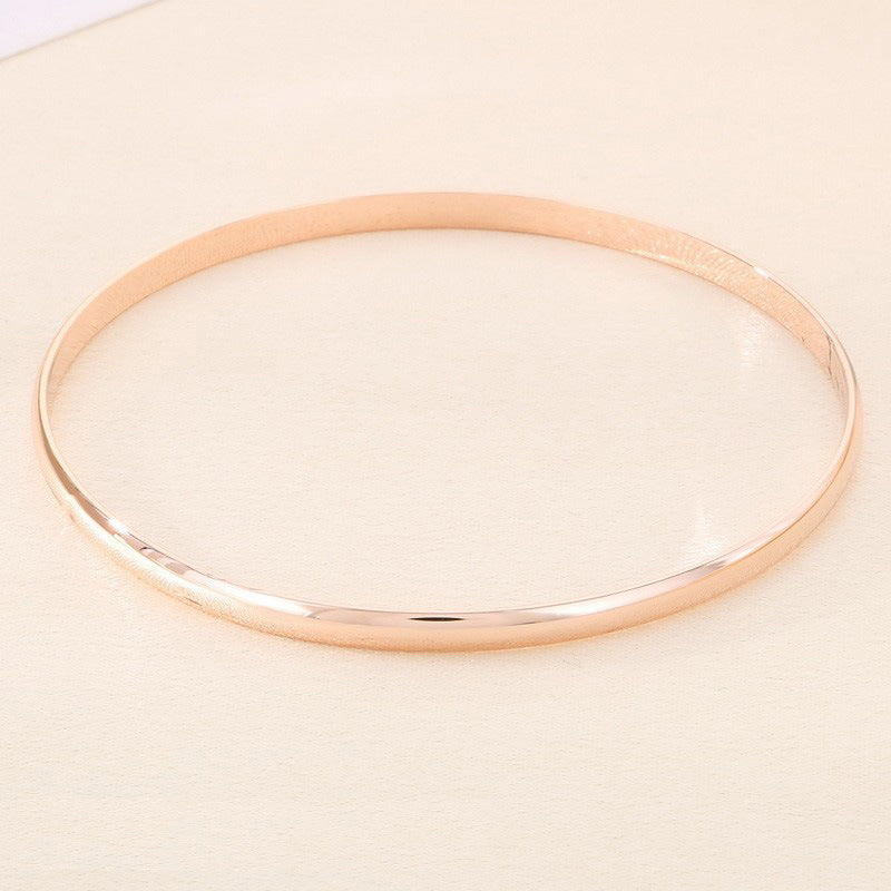 Stacking – Smooth Stainless Steel Women's Diy Bracelet