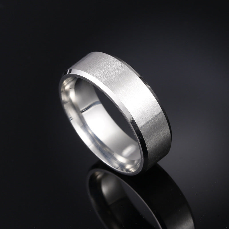 Planderful Everyday Genie Titanium Steel Ring Set Matte Face For Men And Unisex Protection Jewelry