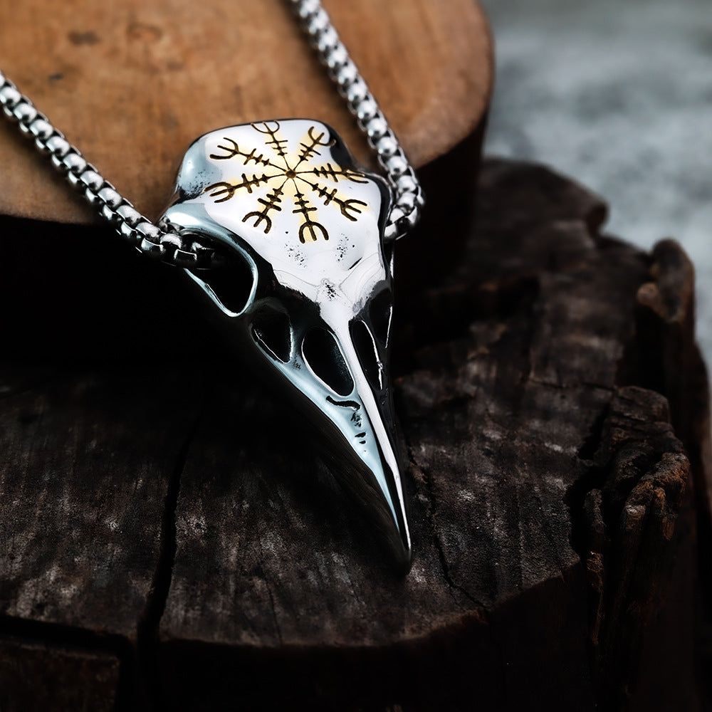 European and American Jewelry Viking Compass Pendant Necklace