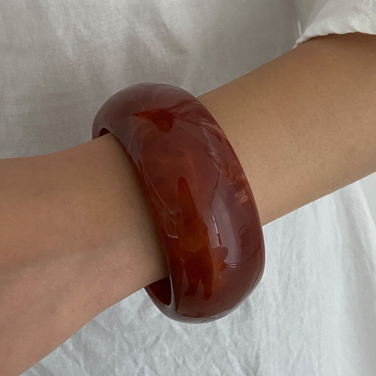 Planderful Maillard Style Bracelet For Women Irregular Wide Statement Hand Jewelry Vienna Verve Collection