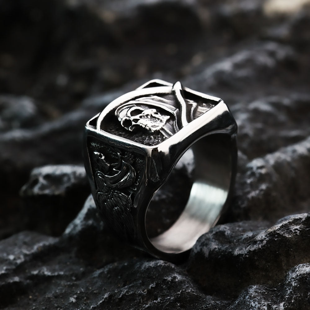 European And American Retro Stainless Steel Punk Ring For Men