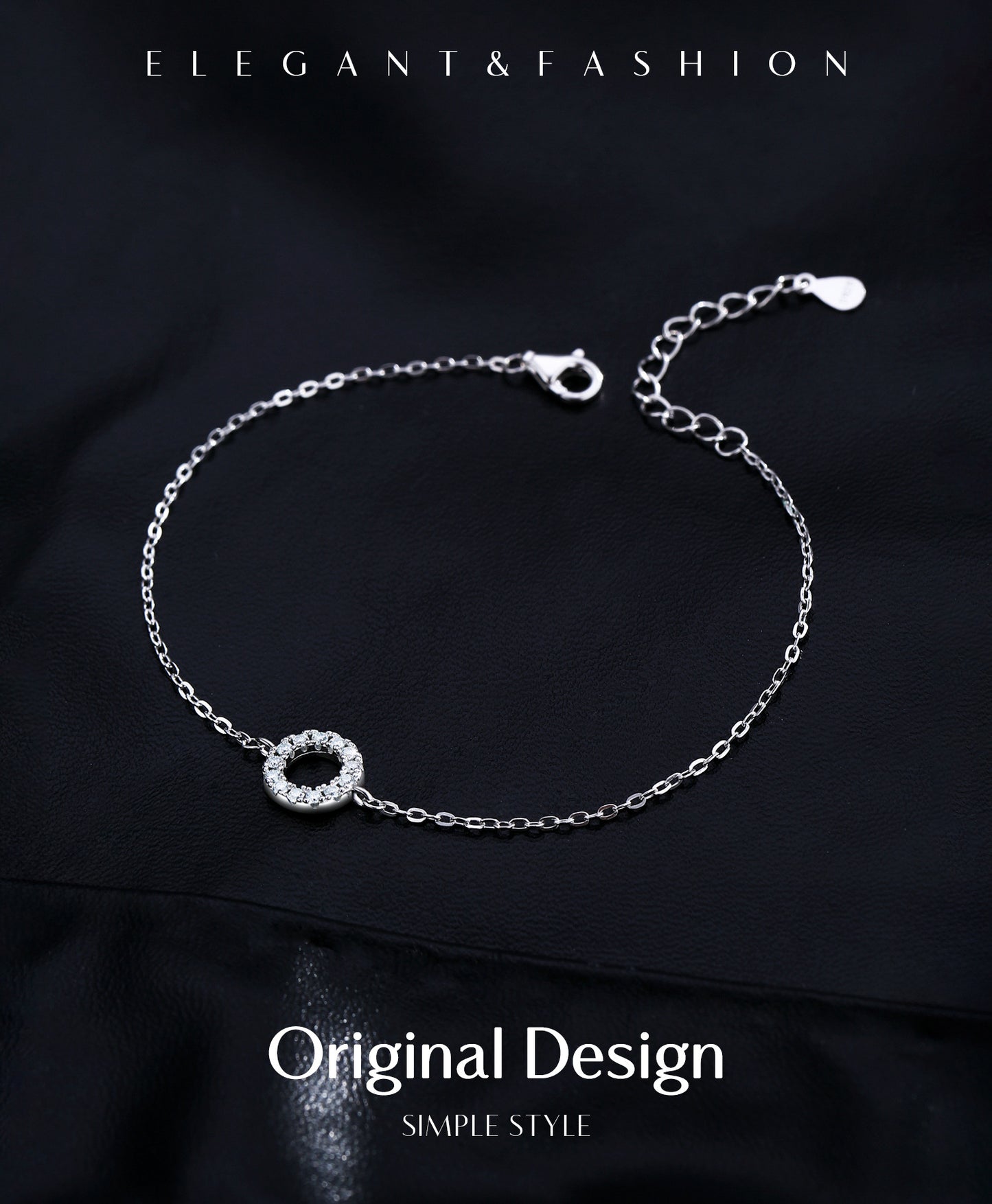 Planderful Moissanite Sparkling Bracelet – Light Luxury Geometric Design