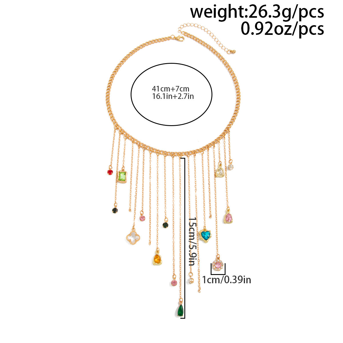 Dopamine Gemstone-Style Heart Choker