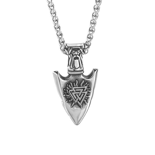 Planderful Odin Compass Necklace Stainless Steel Pendant Unisex Gift Nordic Viking Jewelry For Guidance