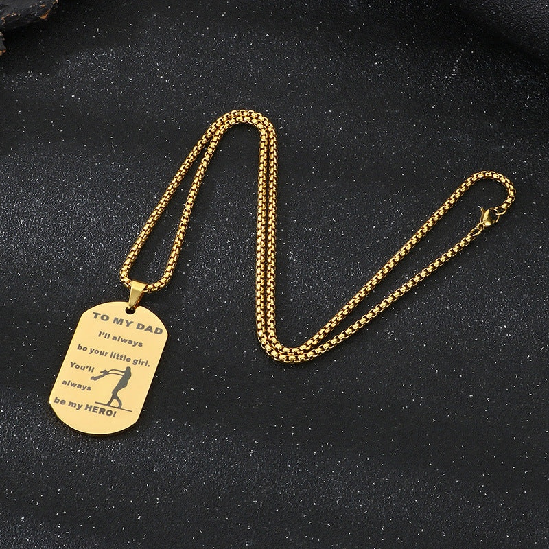 Stainless Steel Men Pendant Fathers Day Durable Planderful