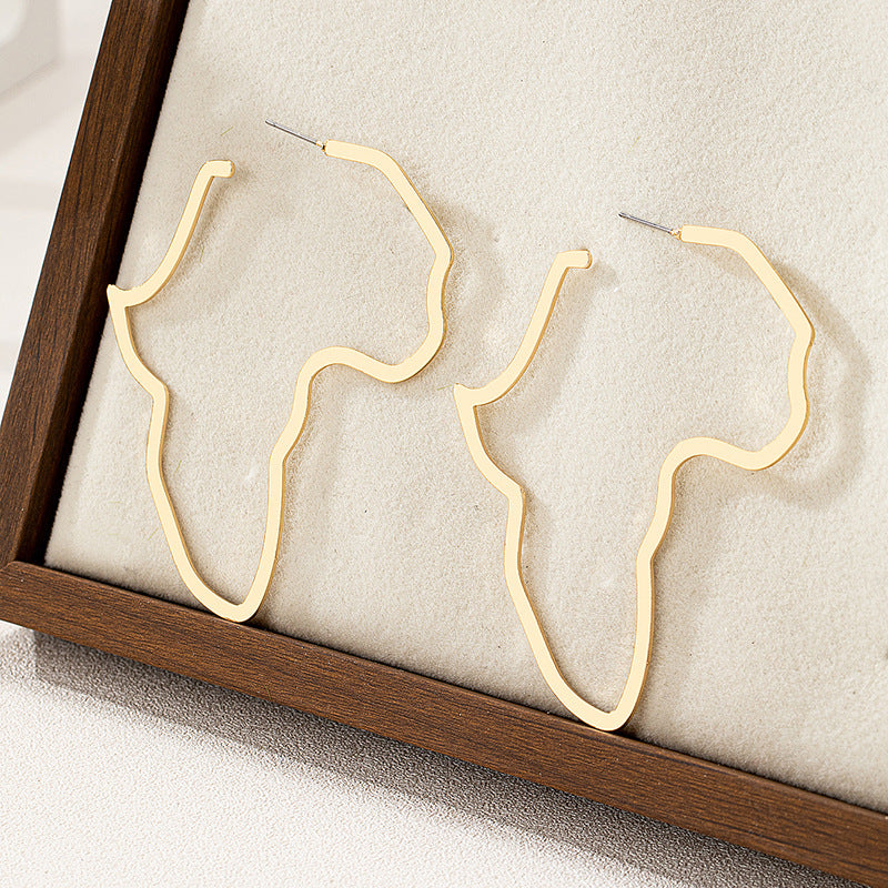 Planderful Vienna Verve Earrings – Unique Africa Map Design