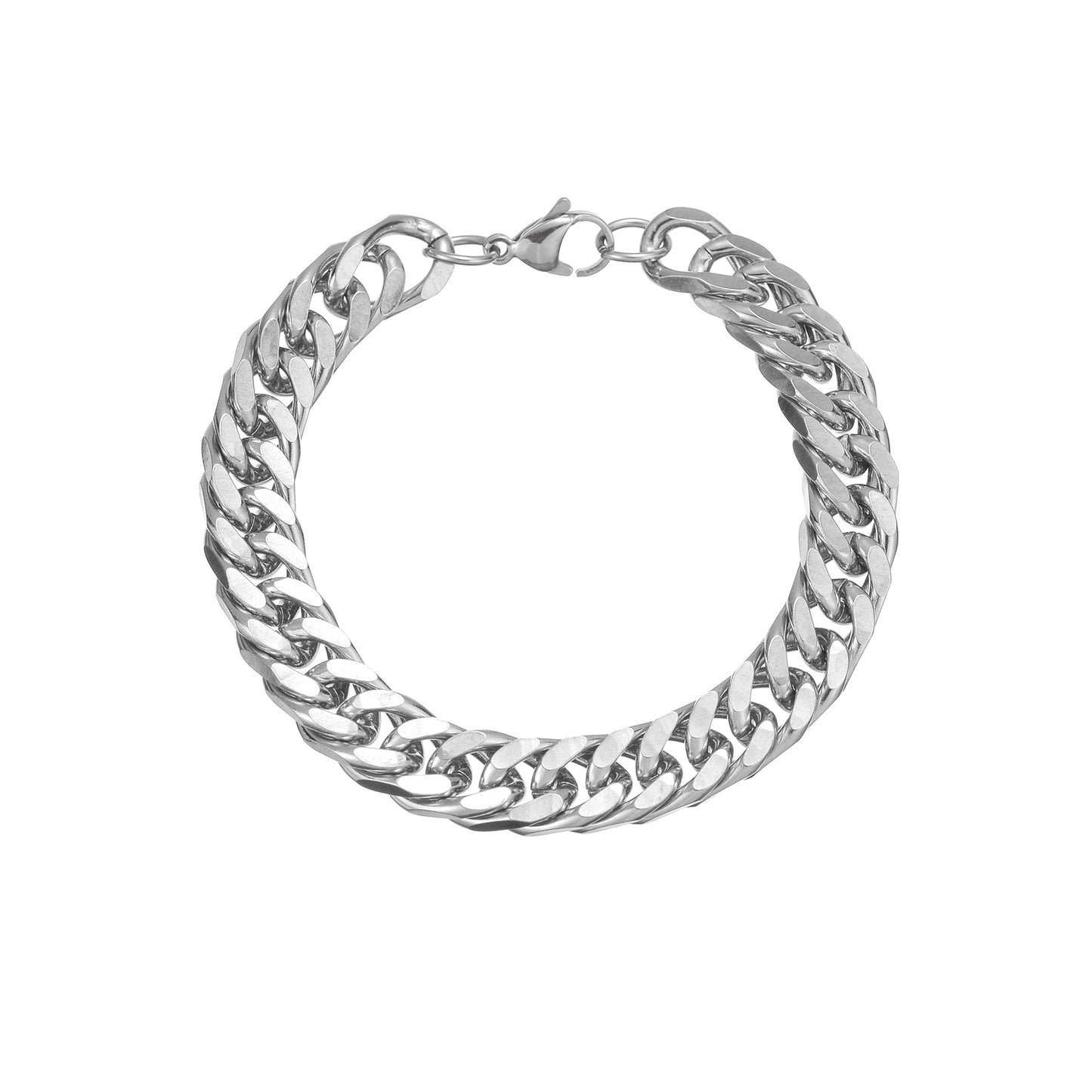 Planderful Everyday Genie Titanium Steel Cuban Chain Bracelet Unisex Hip Hop Punk Style Bold Statement Jewelry
